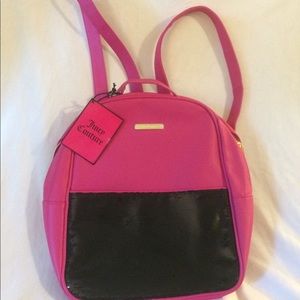Juicy Couture Sequined hot pink &black backpack🎒